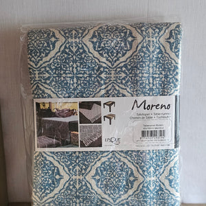 Tischläufer "Moreno" / Läufer / Tischläufer-Decke aus Baumwolle Unique Living – blau – 60 x 180 cm