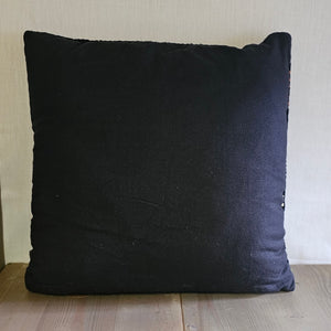 Linen & More Kissen "New woven Stripe" / Stoffkissen / Zierkissen mit Inlet – Schwarz-Braun-Natur gewebt – Masse 45 x 45 cm - Ausstellungsstück stark reduziert