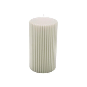 Wenzel Rillenstumpenkerze / Stumpenkerze / Kerze "Rille" – sahara – Höhe 16,5 cm – Ø 7 cm