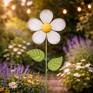 Metall Blumenstecker 58 cm – Pflanzenstecker Blume in verschiedenen Farben