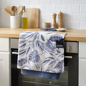 Geschirrtücher Set (2 Stück) / Küchenwäsche Blue Lagoon Ladelle – blau-weiss – 45 x 70cm