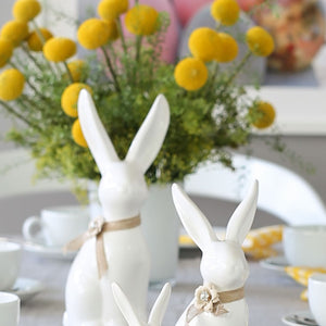 Keramik Hase "Dory-Mauve" / Aufsteller / Dekofigur / Ostern – weiss-braun – verschiedene Höhen