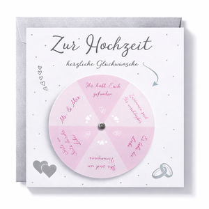 Glückwunschkarte zur Hochzeit – Edle Hochzeitskarte mit silbernem Umschlag | 15×15 cm