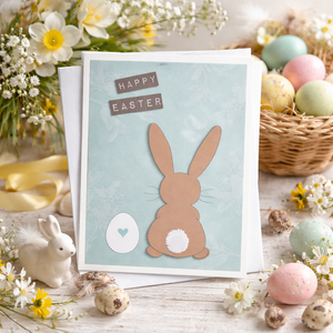 Glückwunschkarte "Happy Easter" Ostern – weißer Umschlag – 12 x 17 cm