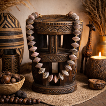 Afrikanische Halskette "Ayolo" Lila-Grün-Pink – Handarbeit aus Uganda | Papierschmuck (27 cm)