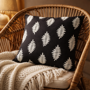 Kissen / Stoffkissen / Zierkissen mit Inlet – schwarz-weiss - verschiedene Masse