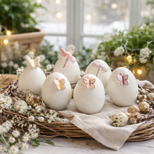 Keramik Ei „Doro“ – Oster Deko Aufsteller aus Keramik, 6 cm - verschiedene Motive und Farben