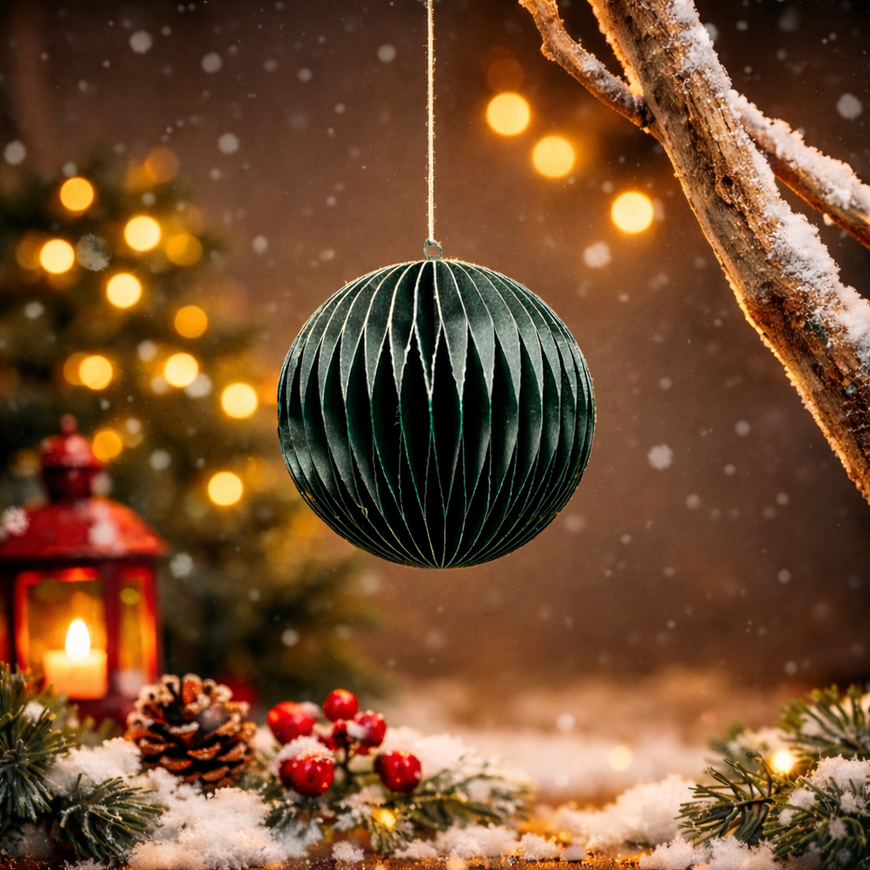 Christbaumkugel Set (6 Stück) Anhänger Papier/Pappe Kugel 