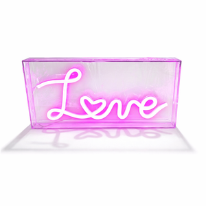 LED Schild „Love“ Pink – Neon Deko mit Kabel | 30 x 15 cm Indoor