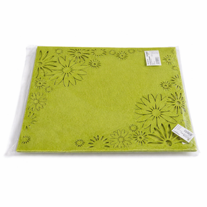 Halbach Filz-Tischmatte Platzset "Blüten" (2 Stück) –  Grün – 40 x 30 cm