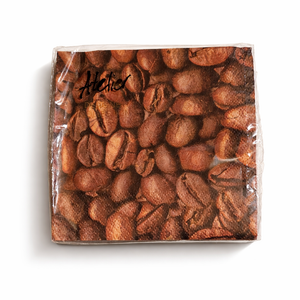 Servietten Kaffeebohnen Braun (25x25 cm) – Atelier 20 Stück | Perfekt für Kaffeetafel