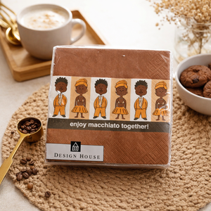 Servietten Macchiato Braun 25x25 cm (20 Stk.) – Design House | Kaffeetafel Deko