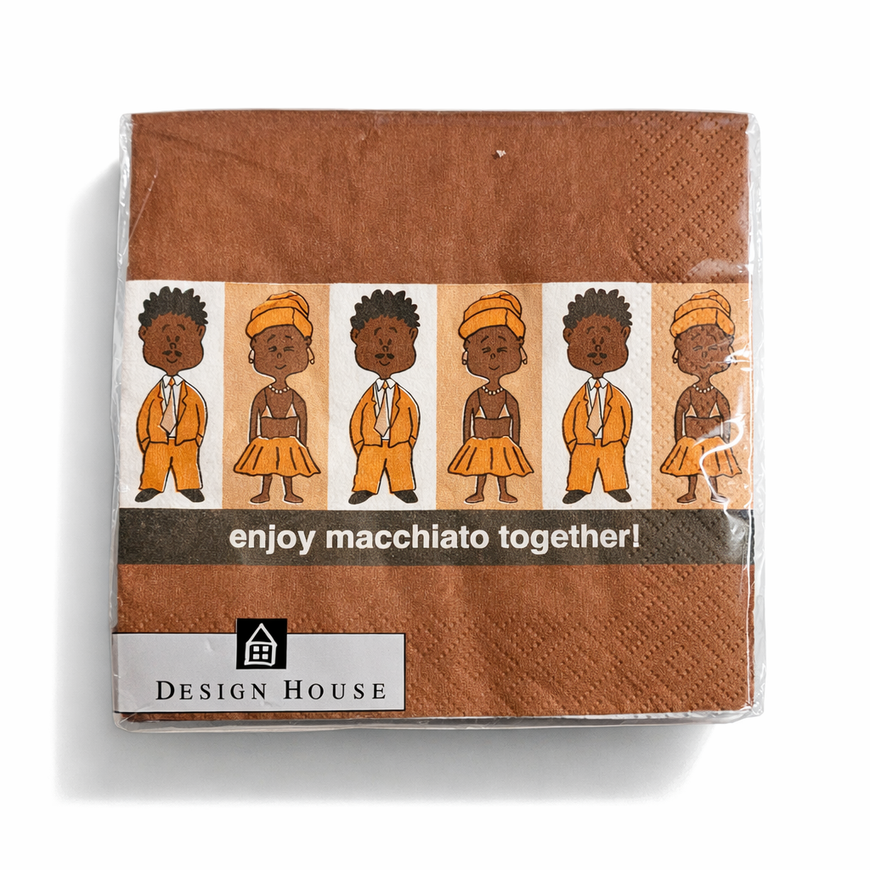 Servietten Macchiato Braun 25x25 cm (20 Stk.) – Design House | Kaffeetafel Deko
