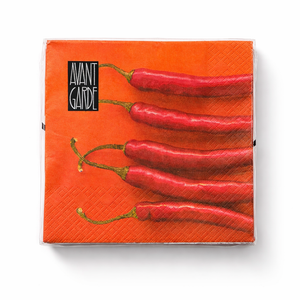 AvantGarde Servietten Peperoni – Rot-Orange, 33×33 cm, 20 Stück