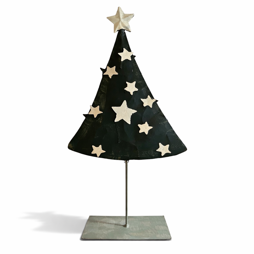 Tannenbaum Aufsteller Weihnachten – Blaue Dekofigur in verschiedenen Höhen