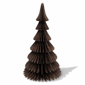 Papier Tannenbaum / Tanne "Dacia"  / Weihnachten / Aufsteller – taupe – Höhe 30,5 cm