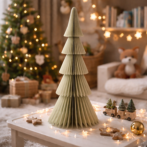 Papier Tannenbaum / Tanne "Dacia"  / Weihnachten / Aufsteller – grün – Höhe 30,5 cm