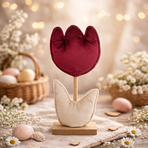 Tulpe aus Stoff und Holz / Stofftulpe / Dekotulpe / Aufsteller / Ostern – verschiedene Farben – verschiedene Höhen