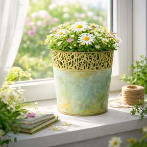 Übertopf „Franny“ 17×19×12 cm – Dekorativer Blumentopf im Vintage-Look