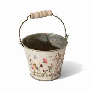 Übertopf / Metalltopf – Dekorativer Blumentopf im Vintage-Look – 10 x 8,5 cm – Einzelstück, reduziert