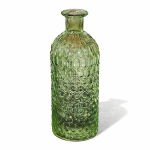 Spang Deko-Glasflasche "Mara" / Vase / Flaschenvase – Grün – 7 x 21 cm