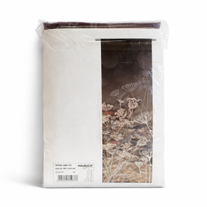 Halbach Vorhang „Botanisch“ – Digitaldruck Blumen, Braun-Grau-Weiß, 68 × 250 cm