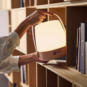 Kooduu Lite-up Akkuleuchte / LED-Lampe / Design-LED-Lampe – light rose – Höhe 26 cm
