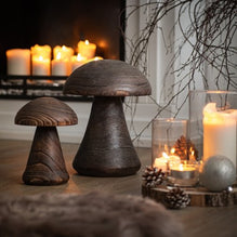 Holz Pilz Deko Braun – Herbstdeko aus Holz in verschiedenen Größen