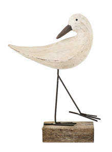 Möwe / Dekovogel / Dekofigur Vogel aus Metall auf Holzfuss – verschiedene Motive – Höhe 20 cm