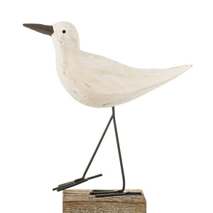 Möwe / Dekovogel / Dekofigur Vogel aus Metall auf Holzfuss – verschiedene Motive – Höhe 20 cm