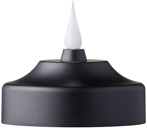 Kooduu Shine LED-Kerze / Akkukerze / Wiederaufladbare LED-Kerze – schwarz – Ø 9 cm