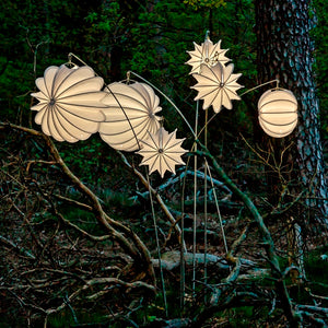 Lampion Gartenlaterne Barlooon / Wetterfester Lampion / Outdoor – verschiedene Größen – Farbe Weiss