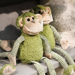 Affe Kuscheltier / Plüschtier / Stofftier / Schmusetier / Spielzeug – grün-beige – Höhe 27 cm